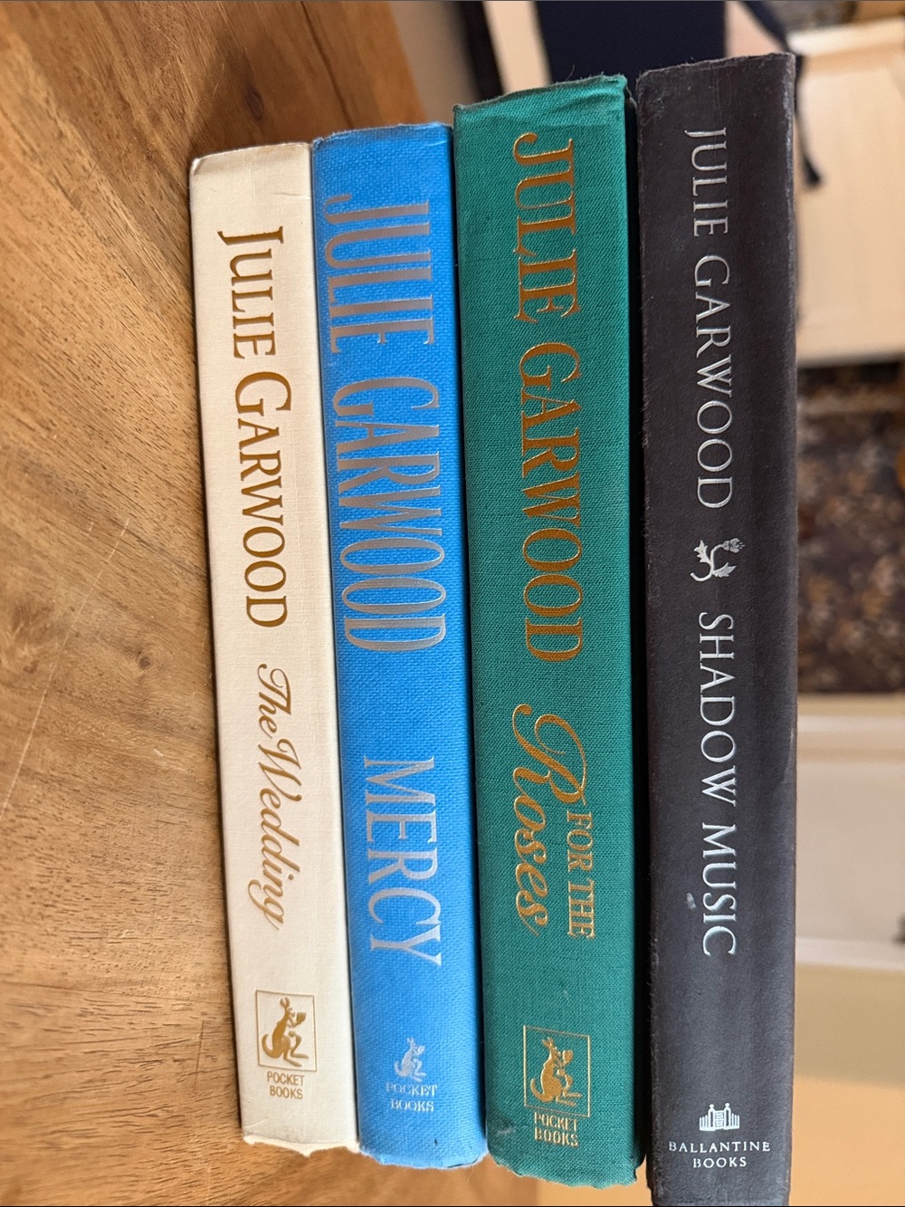 Julie Garwood Hard Cover 4 books Shadow Music, For The Roses, Mercy, The Wedding